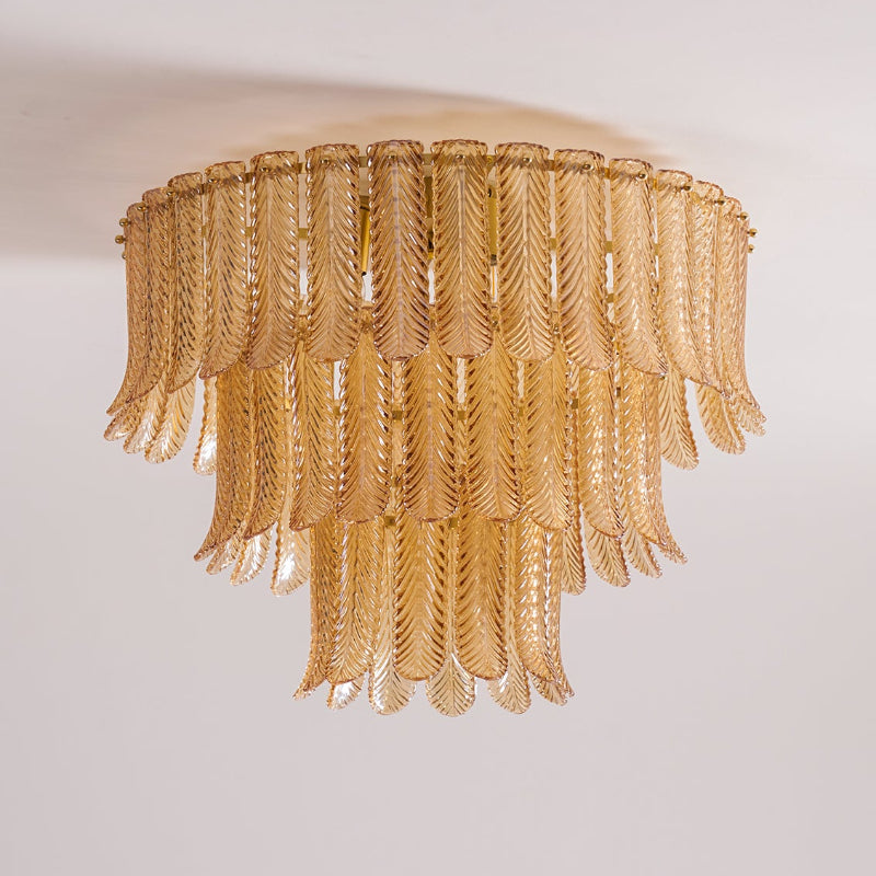 Himio Glass Flush Mount Ceiling Light