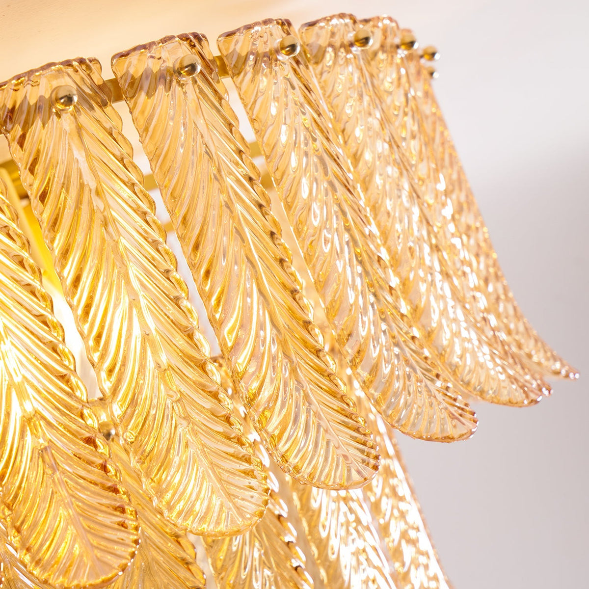 Himio Glass Flush Mount Ceiling Light