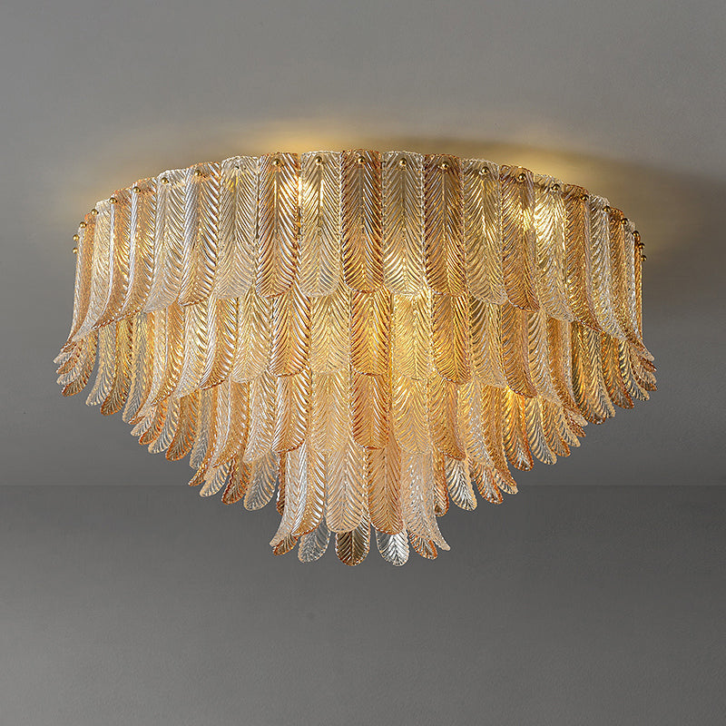 Himio Glass Flush Mount Ceiling Light