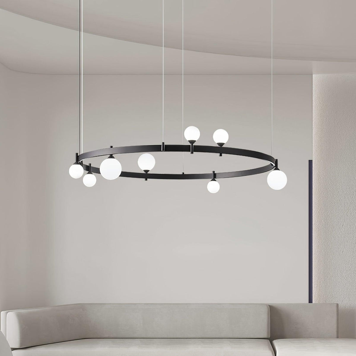 Orel Pendant Lamp Round Black Ring
