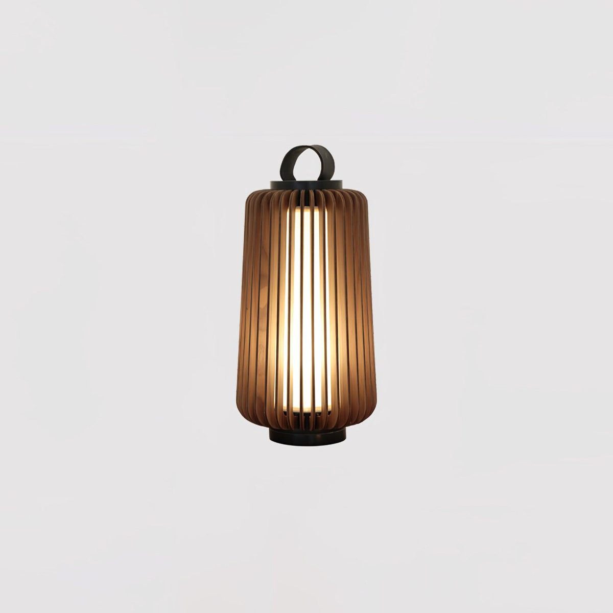Elvelian Portable Rechargeable Wood Lantern Outdoor Light
