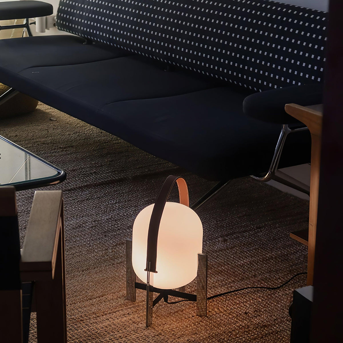 Harper Minimalist Glass Table Lamp
