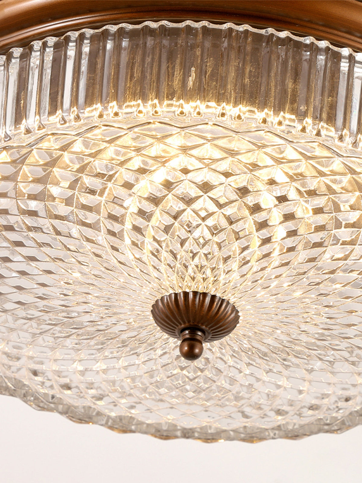 Pokia Crystal Round Flush Mount Ceiling Light
