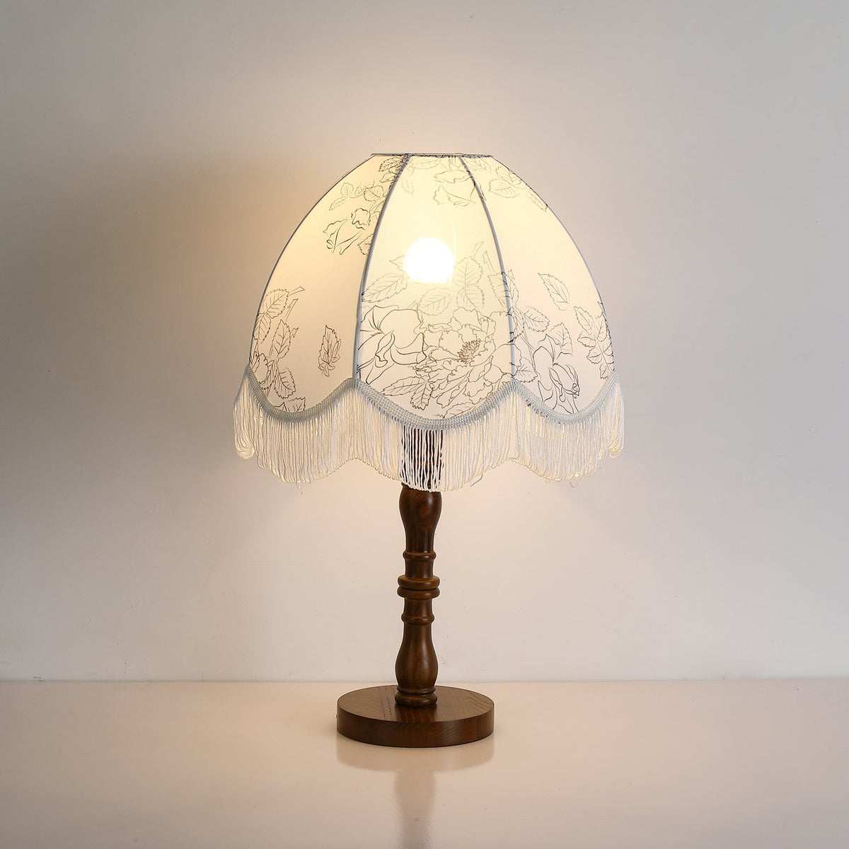 Orlyn Wood Fabric Elegant Table Lamp