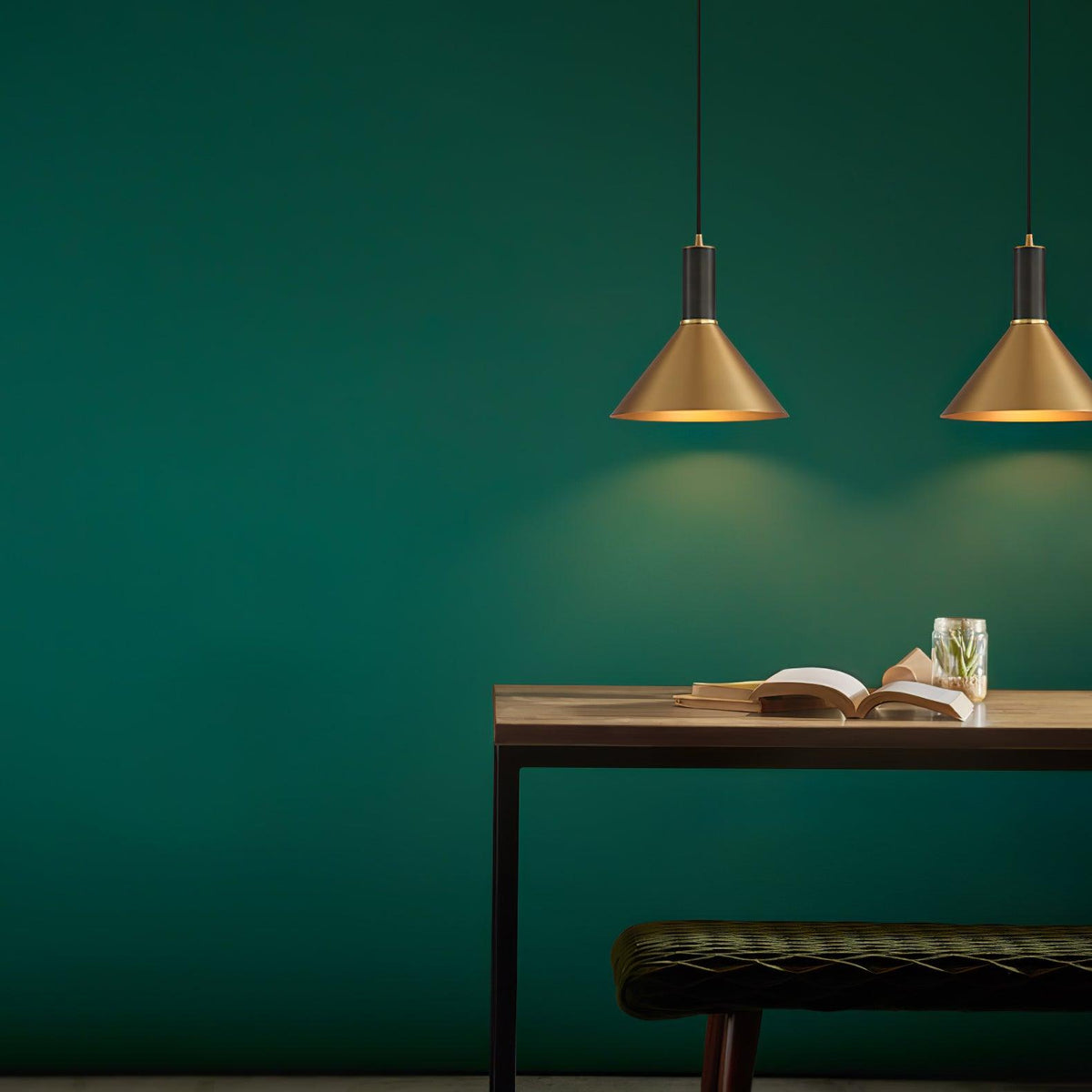 Casalelia Brass Cone Pendant Lamp