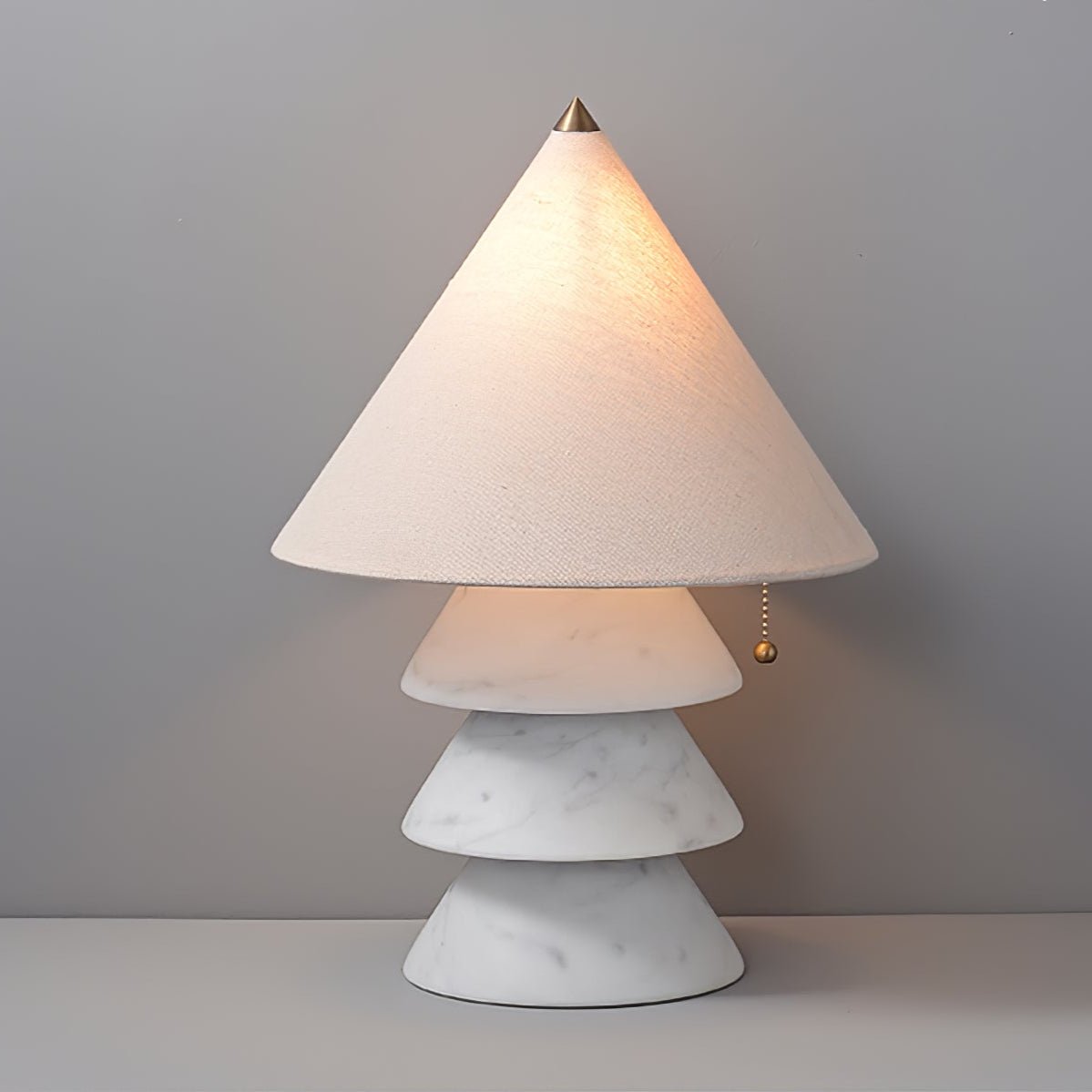 Pyramid Retro Marble Table Lamp