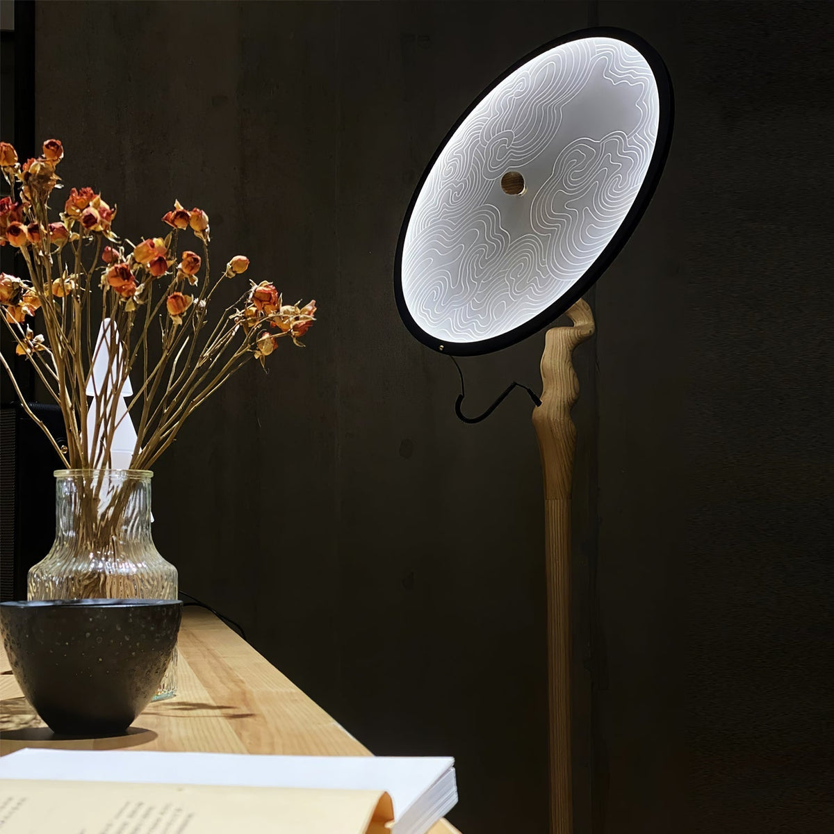 Evliriel Artistic Wood Floor Lamp