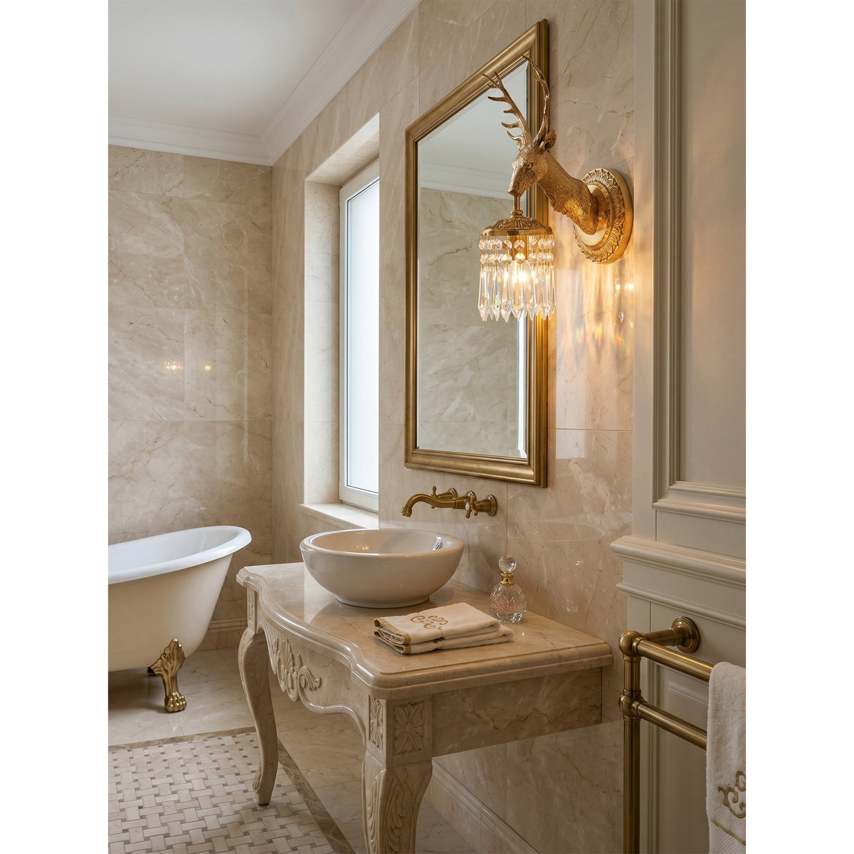 Voya Antler Crystal Indoor Wall Light
