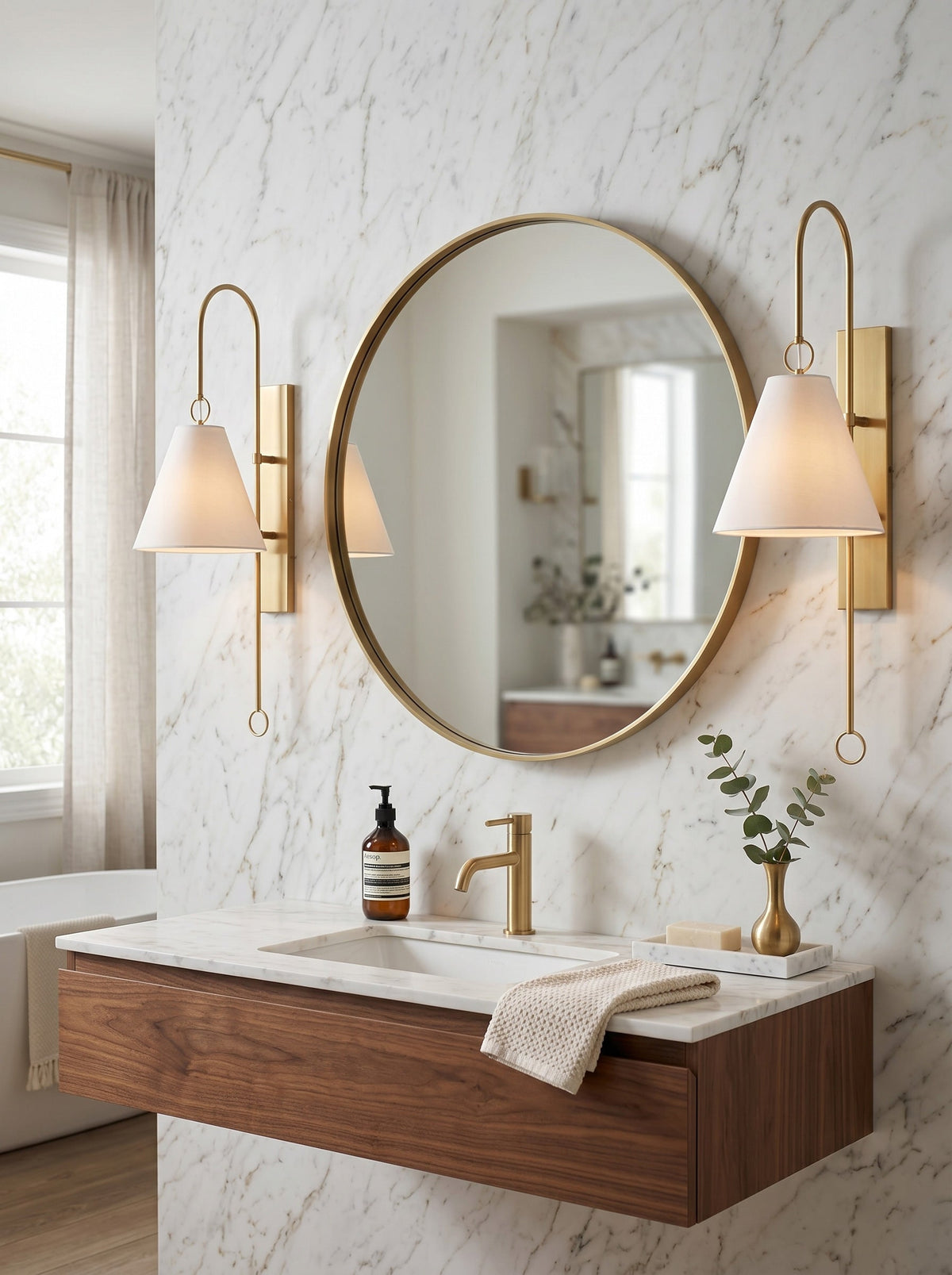 Fouma Brass Indoor Wall Light