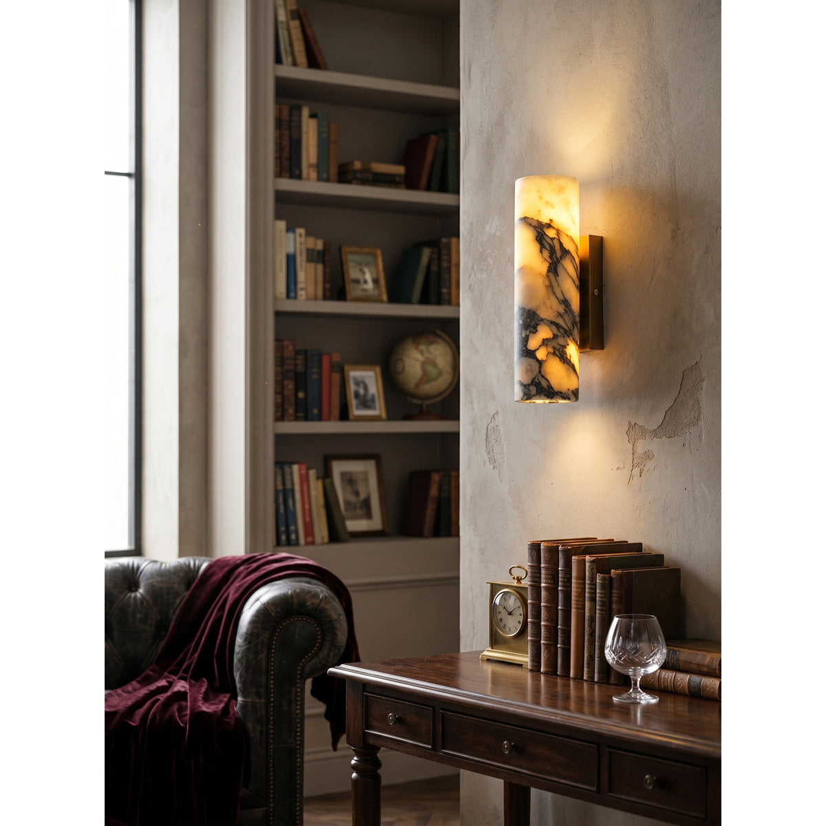 Kenoa Tubular Marble Indoor Wall Light