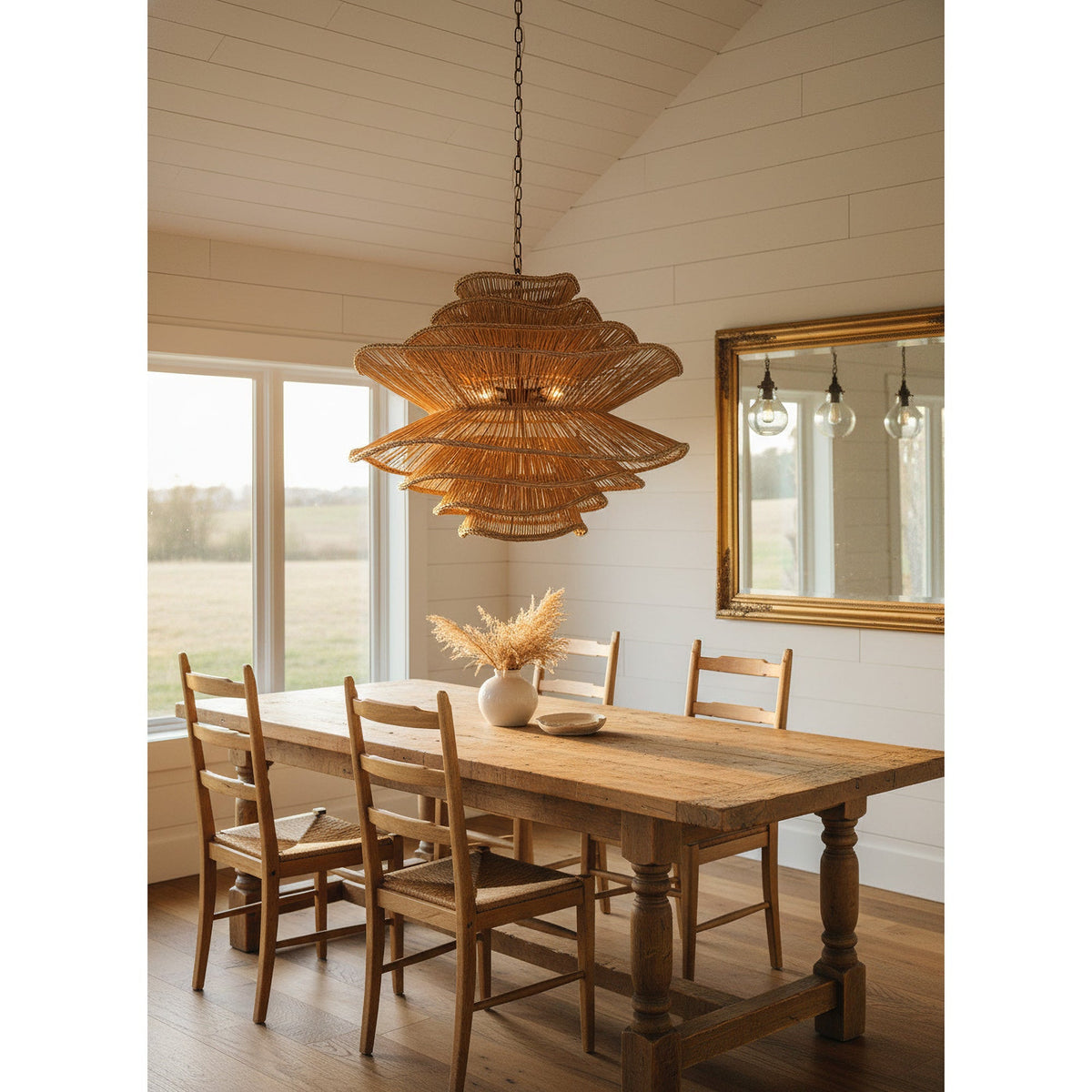 Zaden Rattan Chandelier