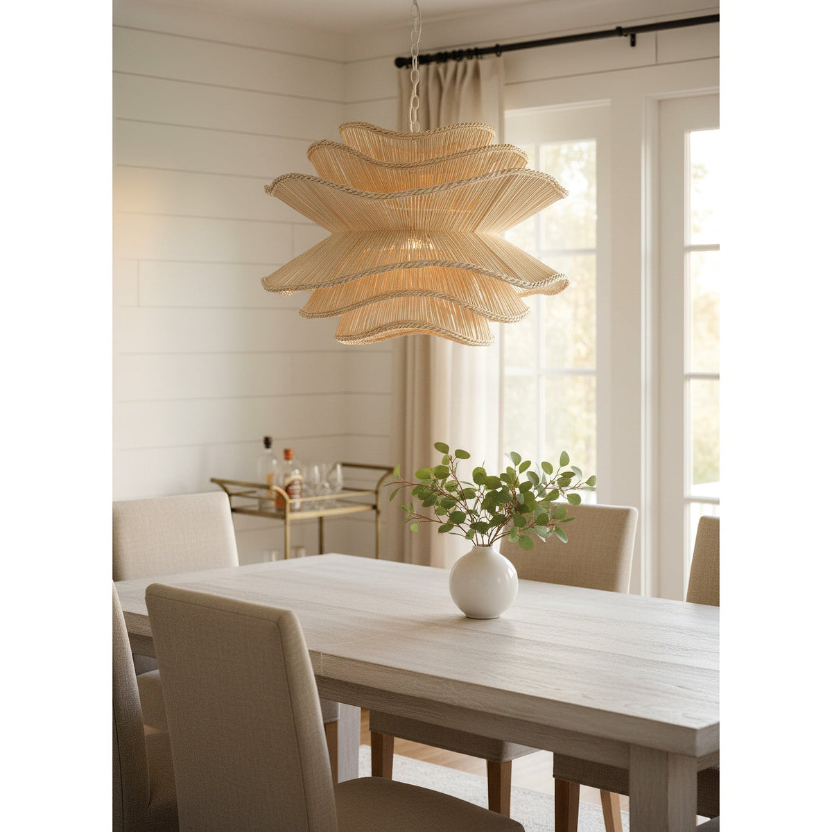 Zaden Rattan Chandelier