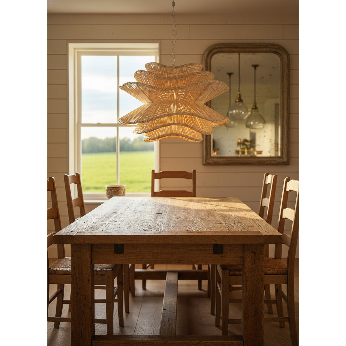Zaden Rattan Chandelier