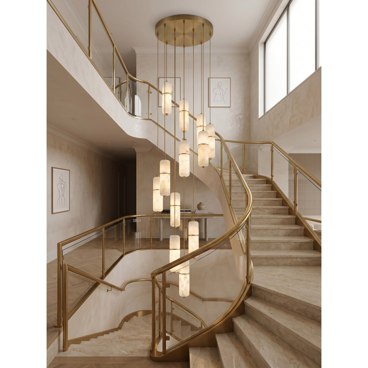 Ebmio Alabaster Chandelier