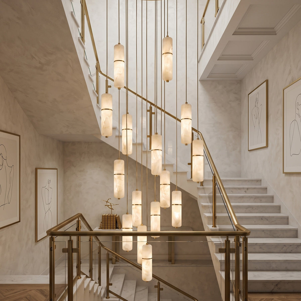 Ebmio Alabaster Chandelier