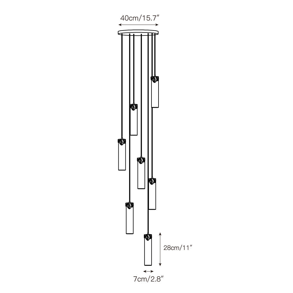 Eiralena Cascad Alabaster Chandelier