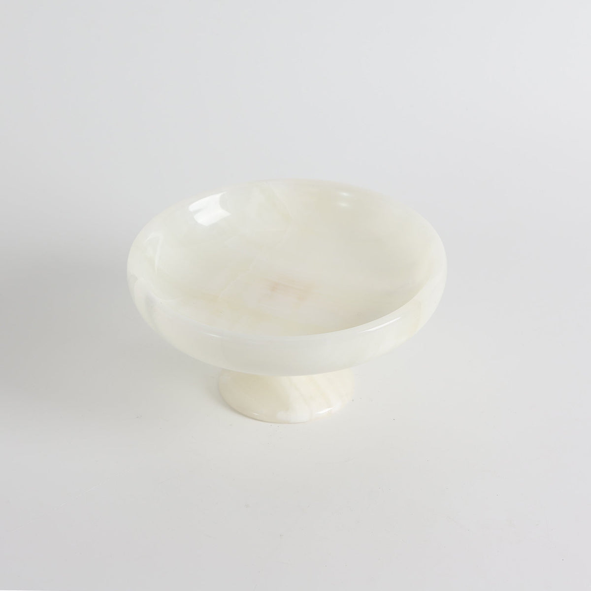Henswick White Onyx Pedestal Bowl