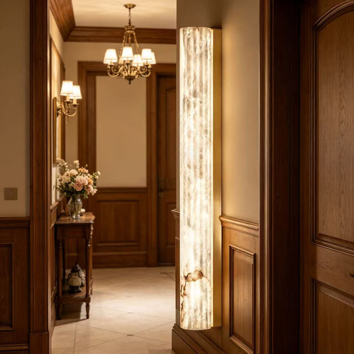 Jana Alabaster Roller Indoor Wall Light