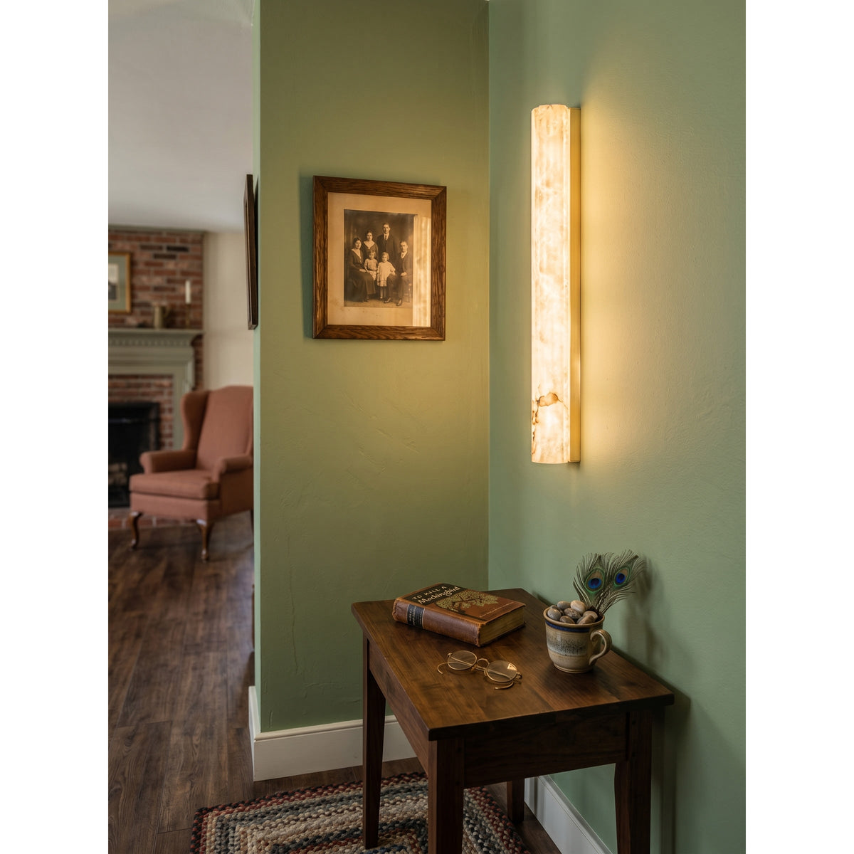 Jana Alabaster Roller Indoor Wall Light