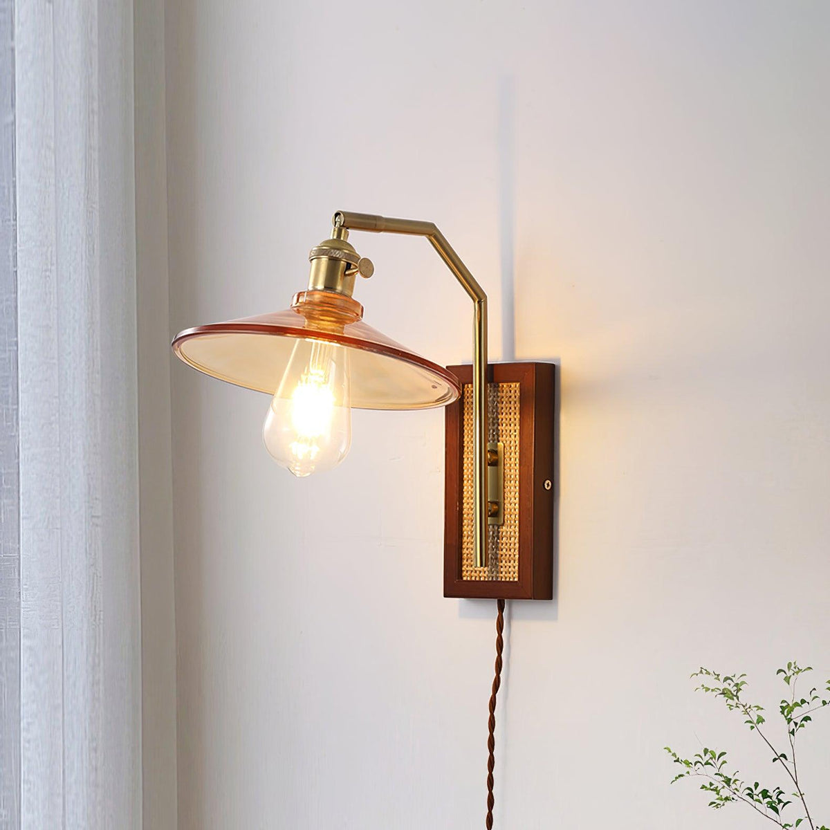 Brix Premium Nordic Art Glass Bamboo Wall Lamp