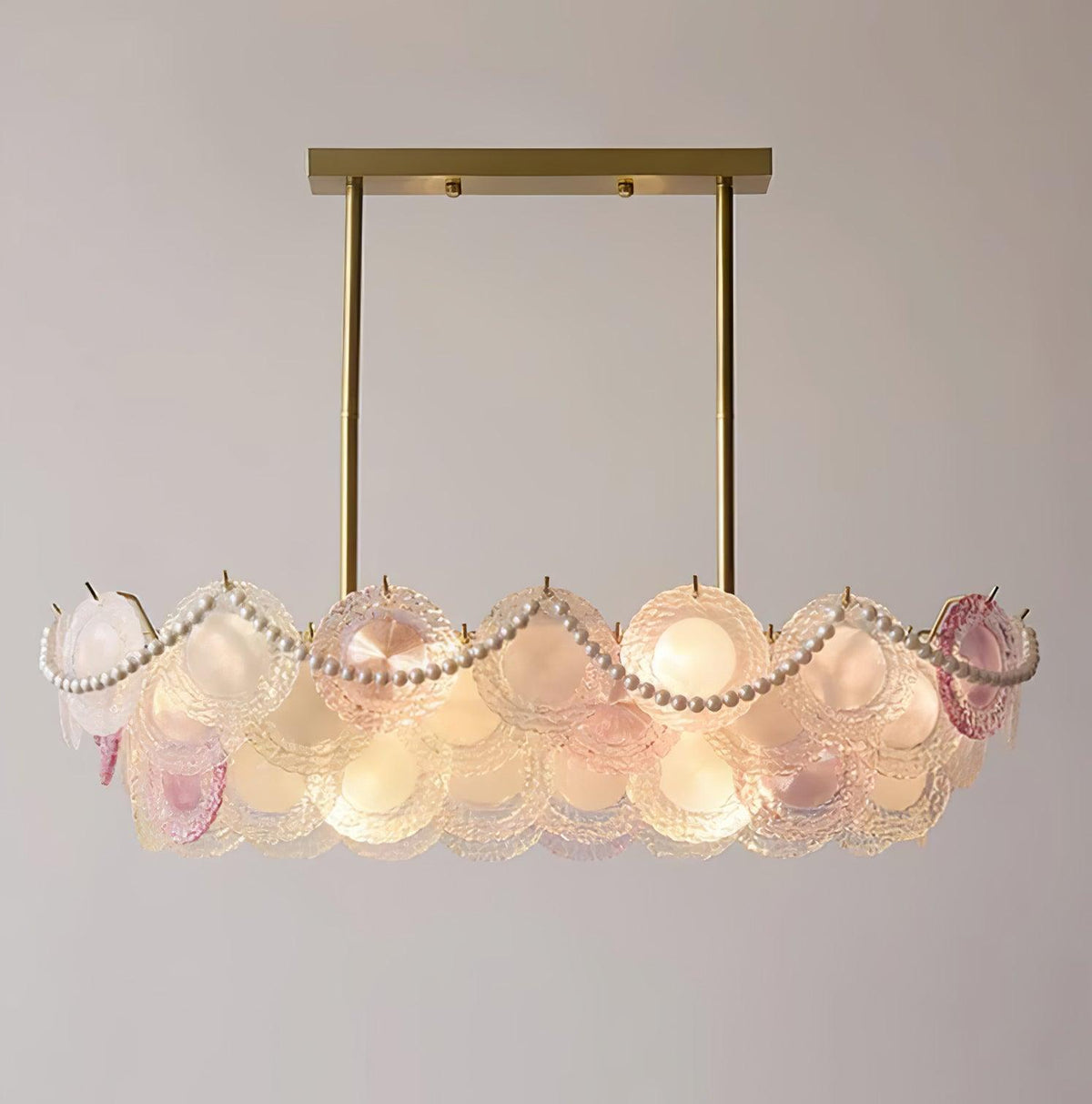 Celinine Chandelier Glass Disc Layered Playful