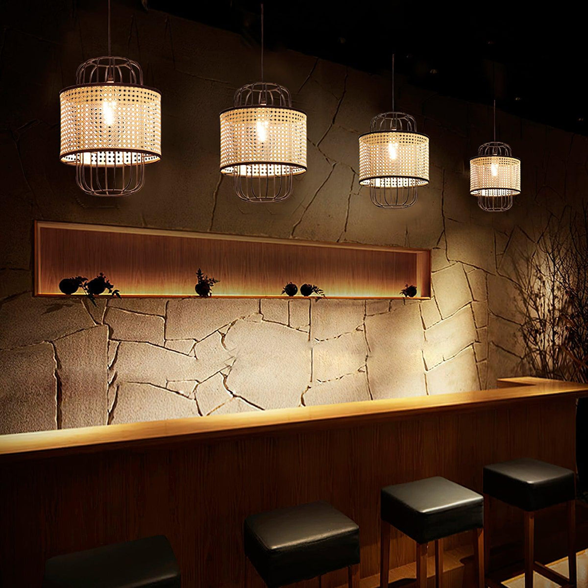 Lven Premium Art Rattan Pendant Lamp