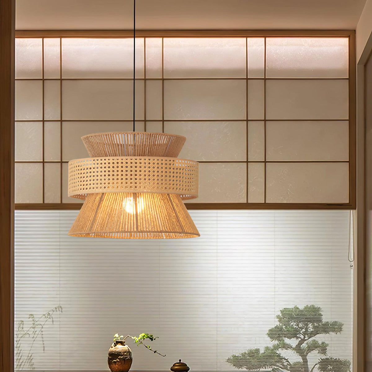 Aria Bohemian Bamboo Pendant Lamp