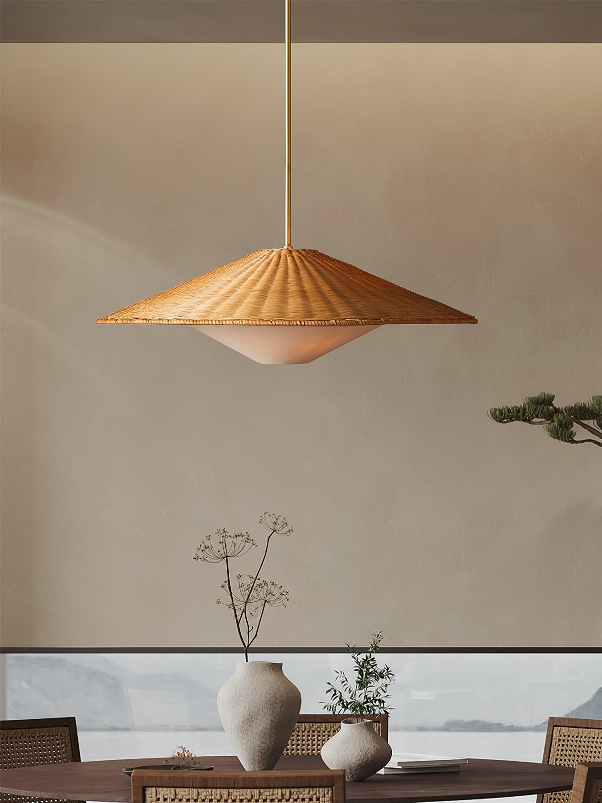 Kocan Rattan Minimalistic Pendant Light