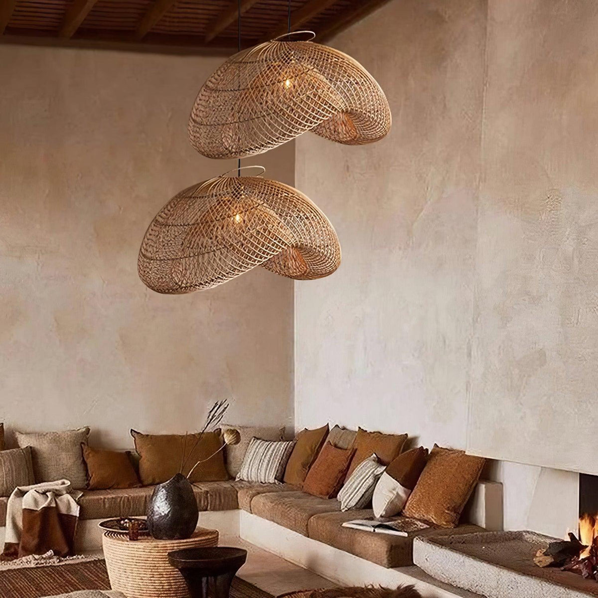 Averon Rattan Vintage Pendant Light