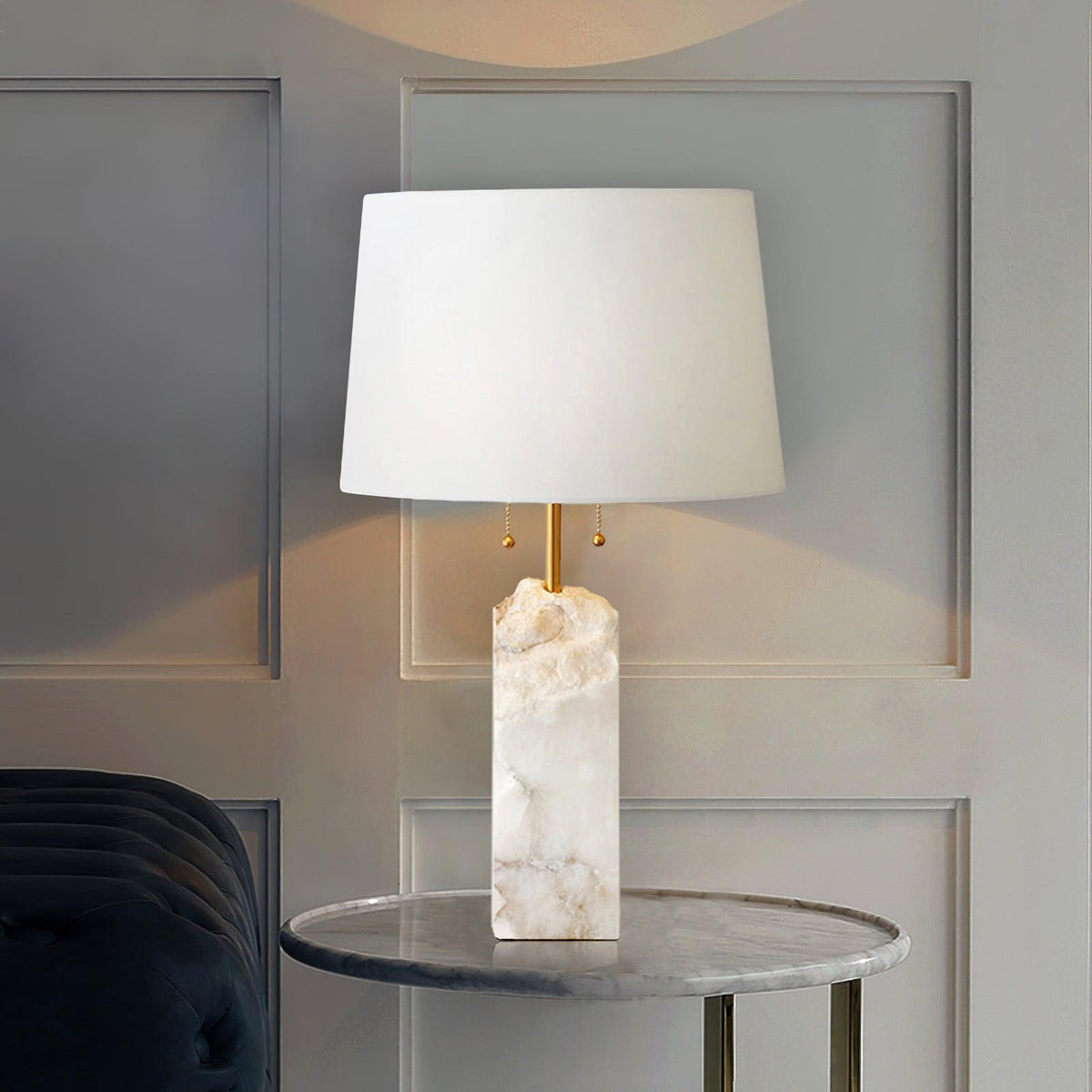 Gaveth Minimalist Alabaster Table Lamp