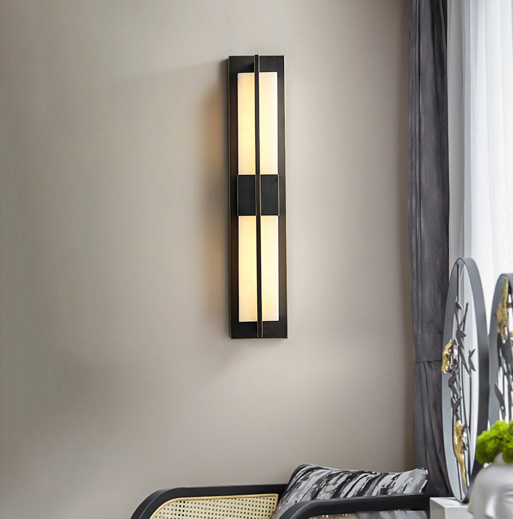 Laxor Alabaster Brass Wall Light