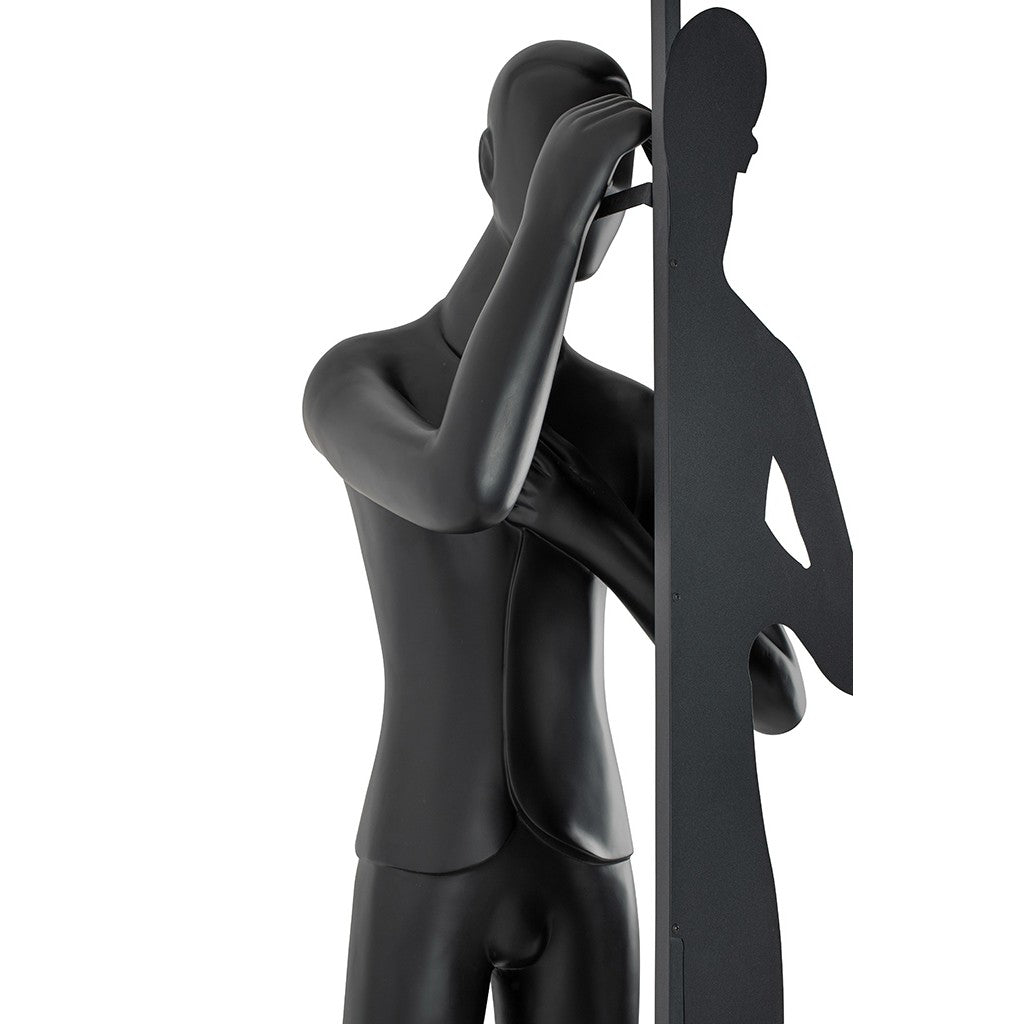 Onoryra Sculptural Black Mirror Floor Lamp