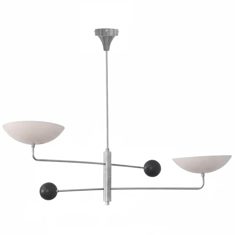 Vela Brass two-head ceiling chandelier