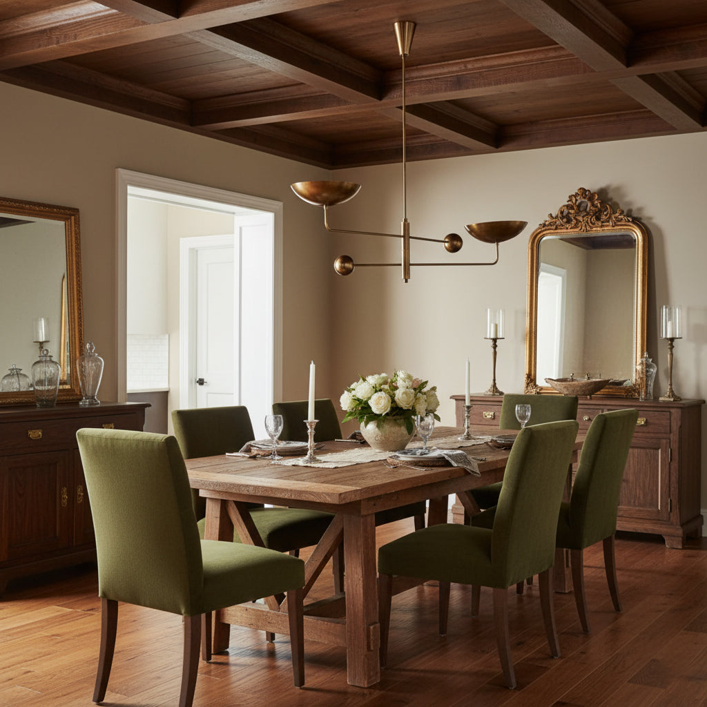 Vela Brass two-head ceiling chandelier