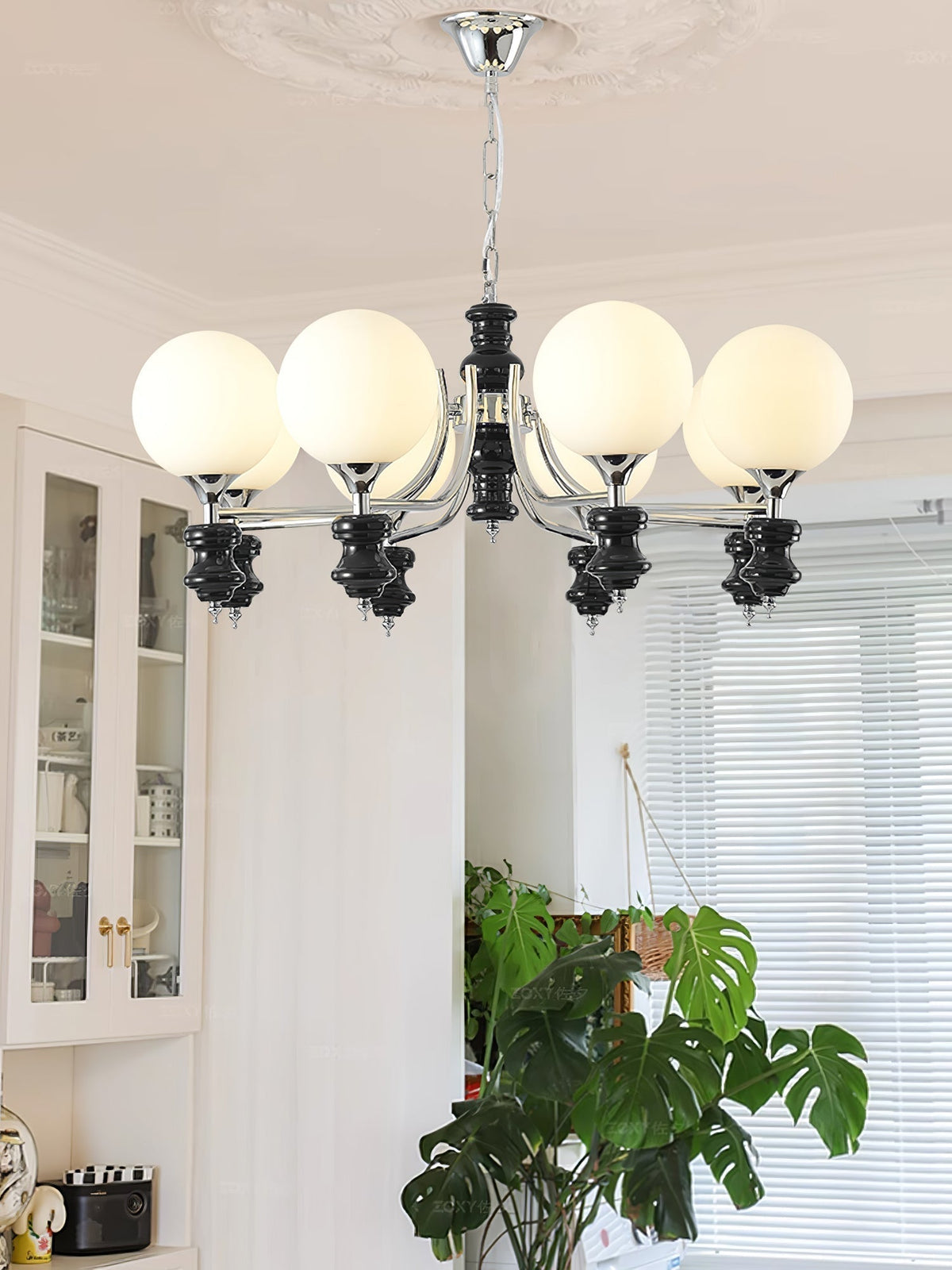 Miraena Chandelier Regal Orb Frosted