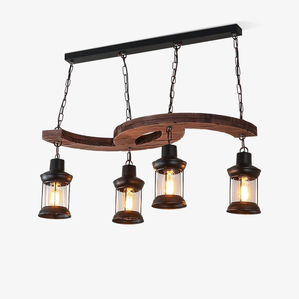 Tavlen Chandelier Boat Wood Vintage