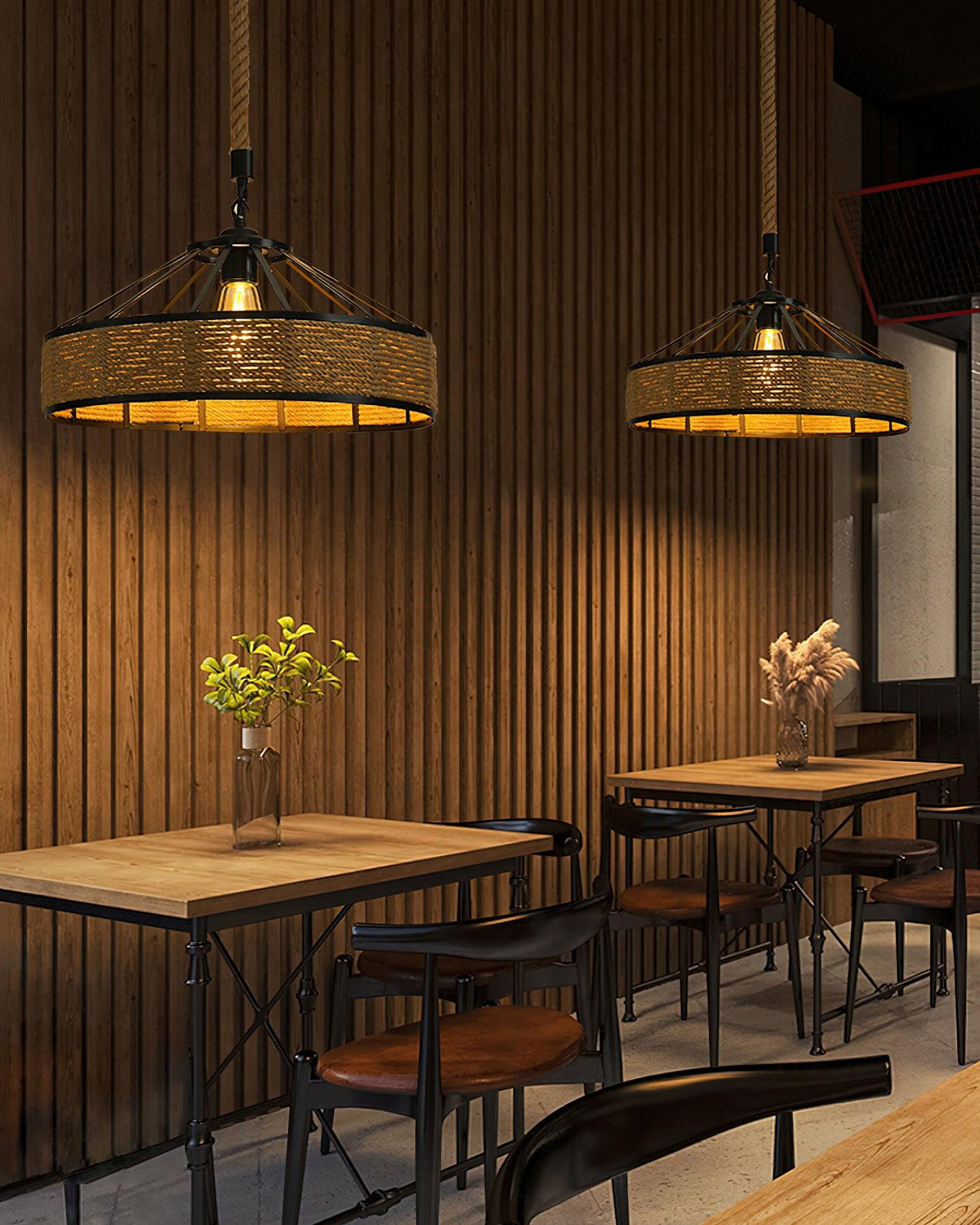 Yavmis Retro Hemp Rope Exquisite Pendant Light