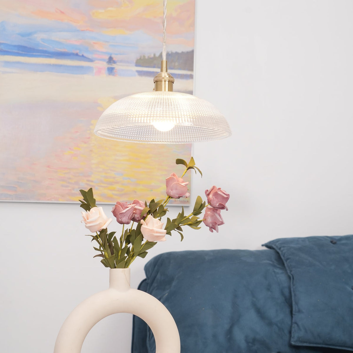 Crinel Brass & Glass Pendant Light