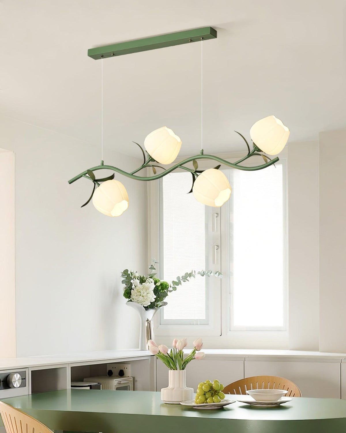 Liorareon Chandelier Floral Glass