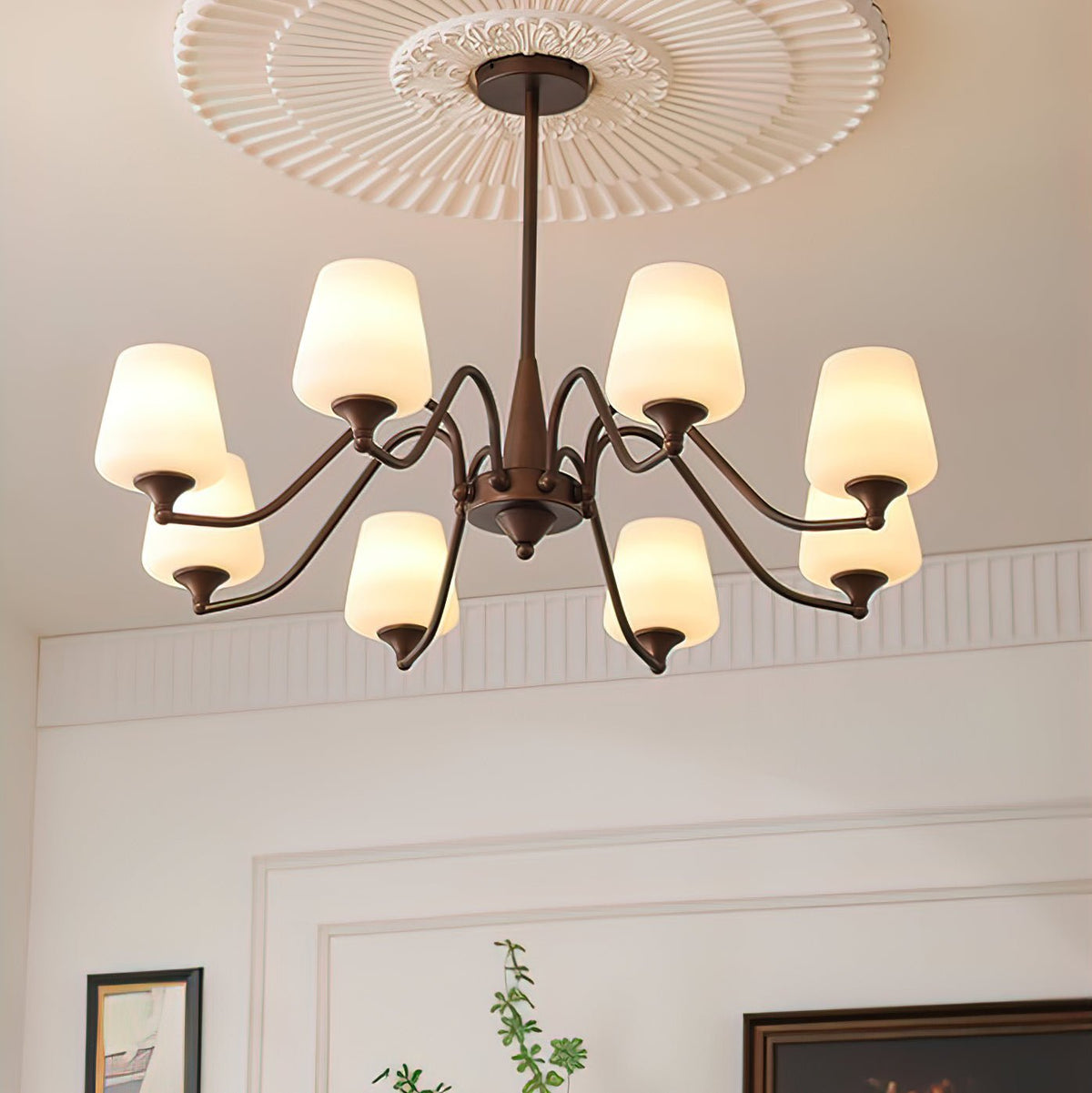 Velelaria Chandelier Frosted Glass Shades
