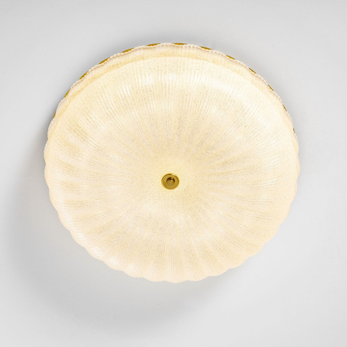 Enxia Ripple Glass Flush Mount Ceiling Light
