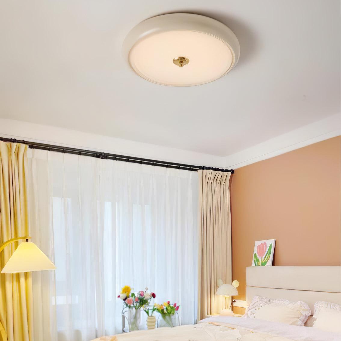 Utheara Modern Minimalist Ripple Cream Glass Ceiling Lamp