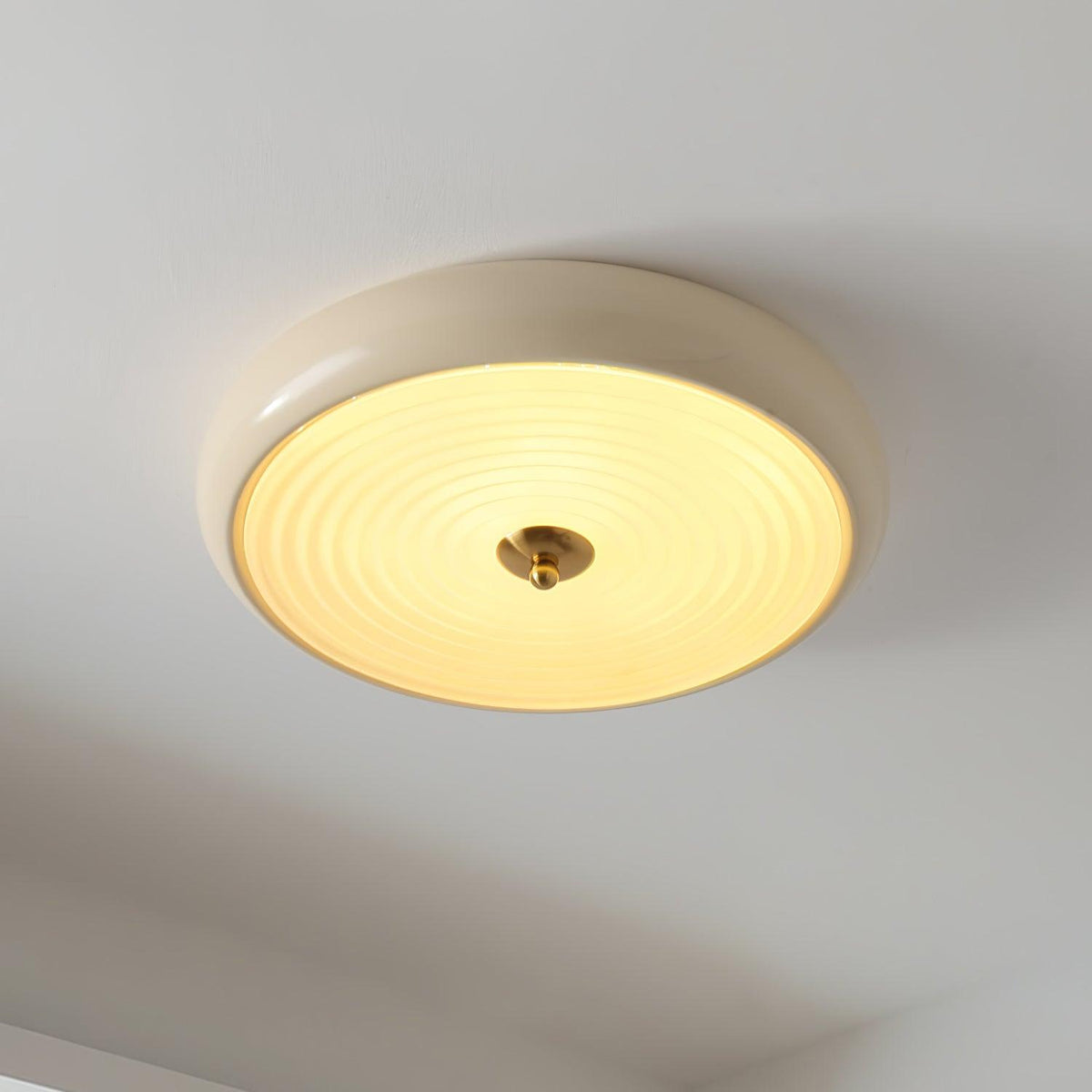 Utheara Modern Minimalist Ripple Cream Glass Ceiling Lamp