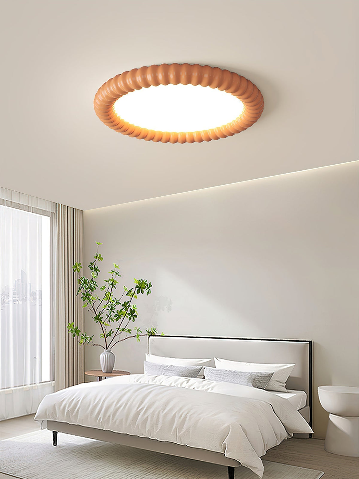 Ulire Nordic Art Ripple Resin Ceiling Light