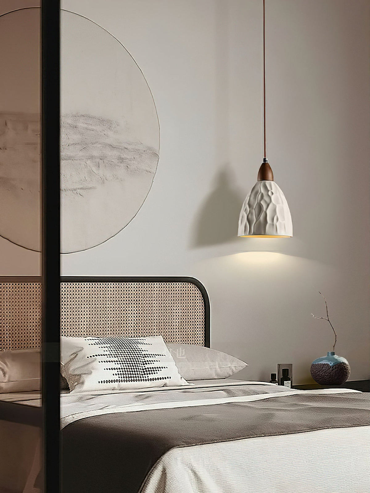 Osilora Premium Nordic Art Ripple Wood Pendant Light