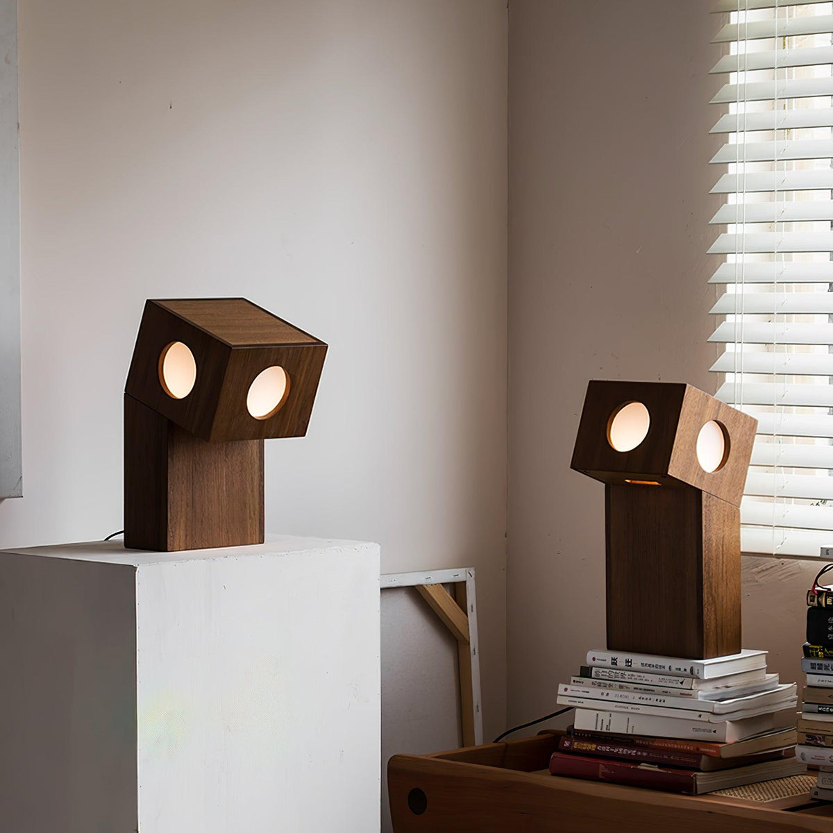 Geo Modern Wood Table Lamp