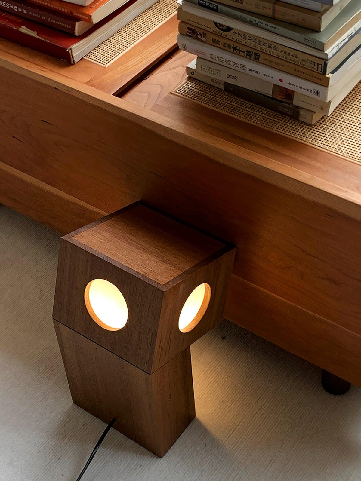 Geo Modern Wood Table Lamp