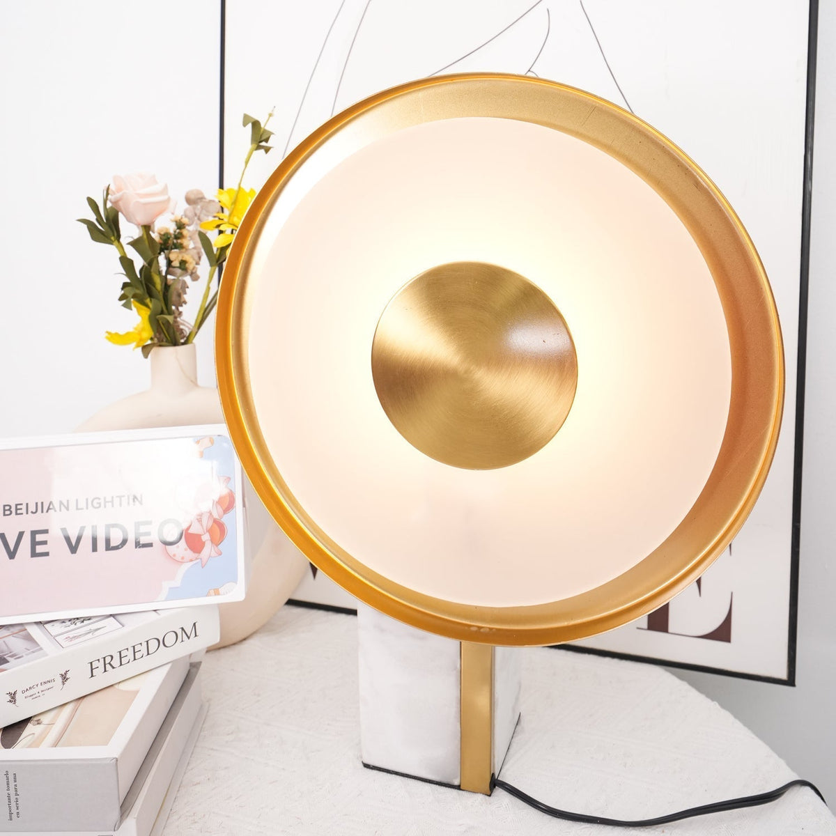 Tessain Marble Minimalist Table Lamp