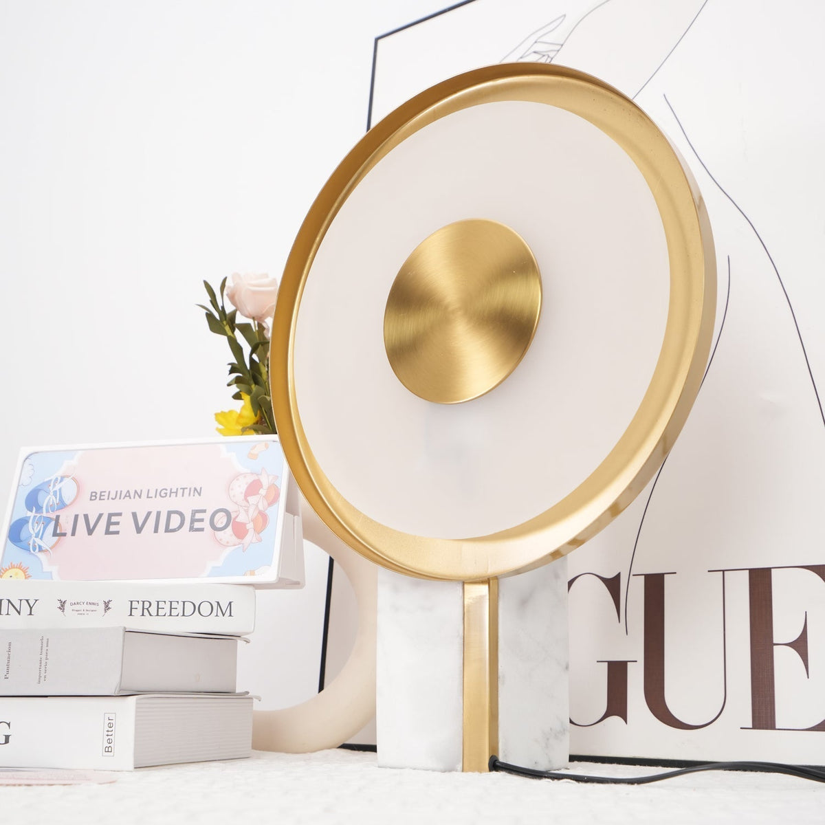 Tessain Marble Minimalist Table Lamp