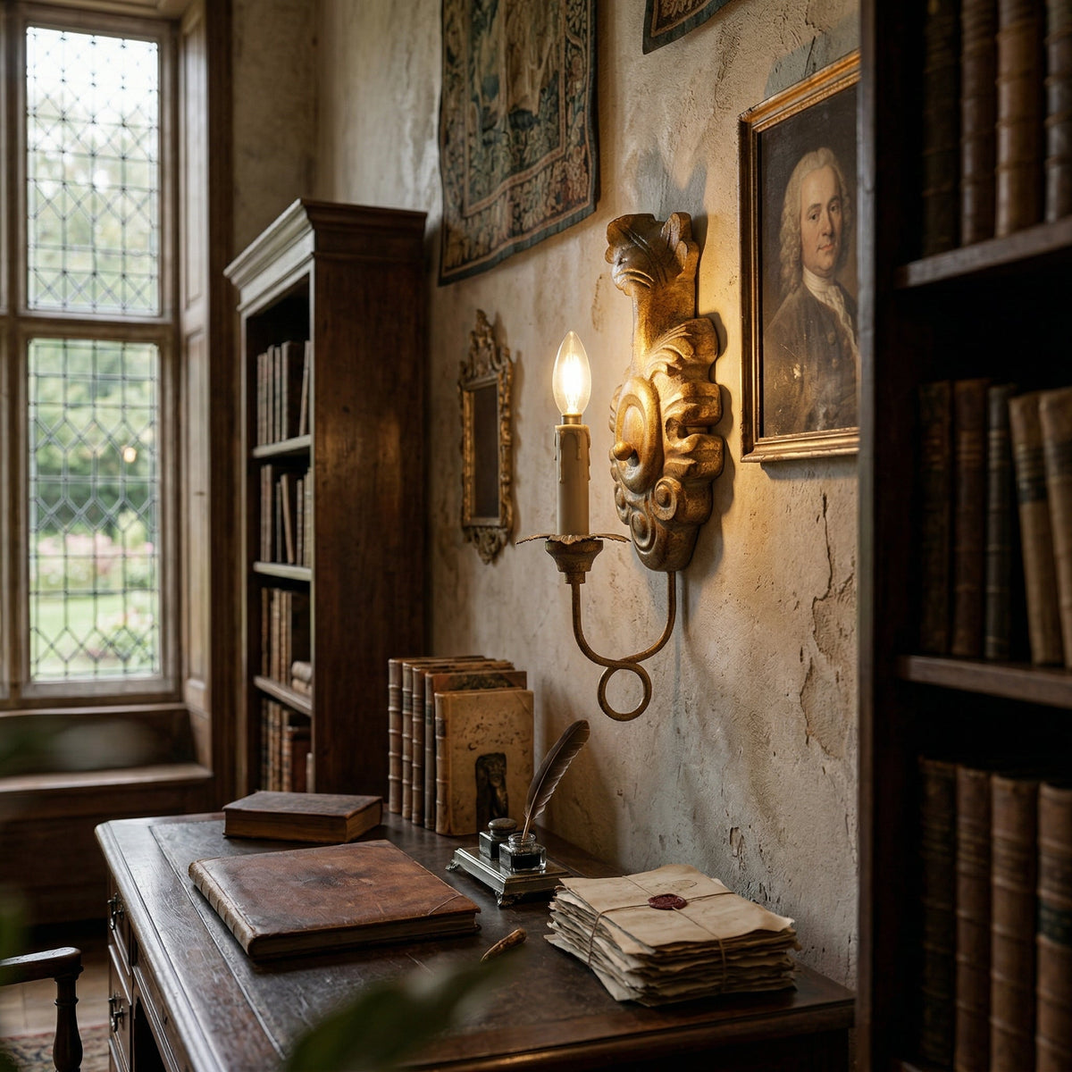 Bojin Wood Indoor Wall Light